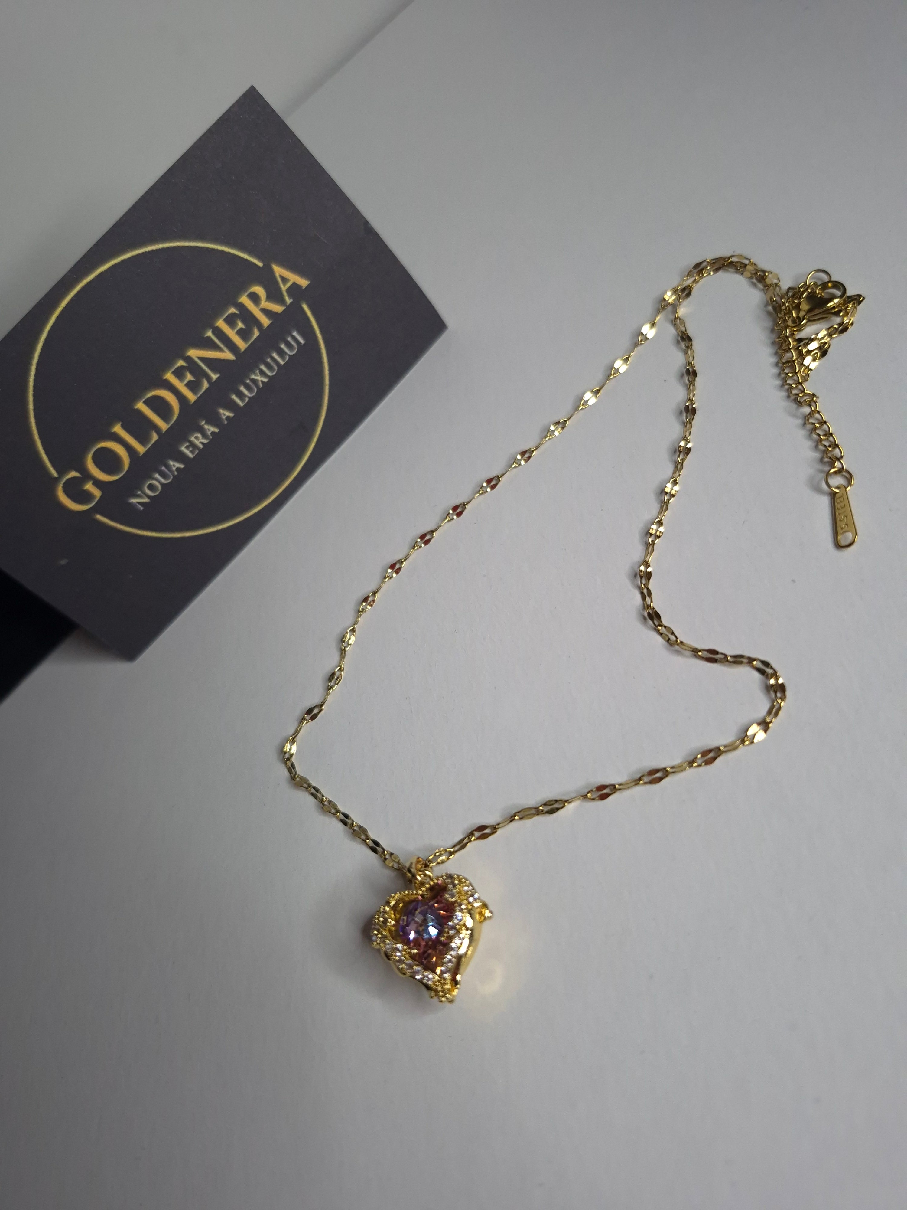 Strălucirea Ametistului – Lănțișor Auriu pentru Femei | Goldenera