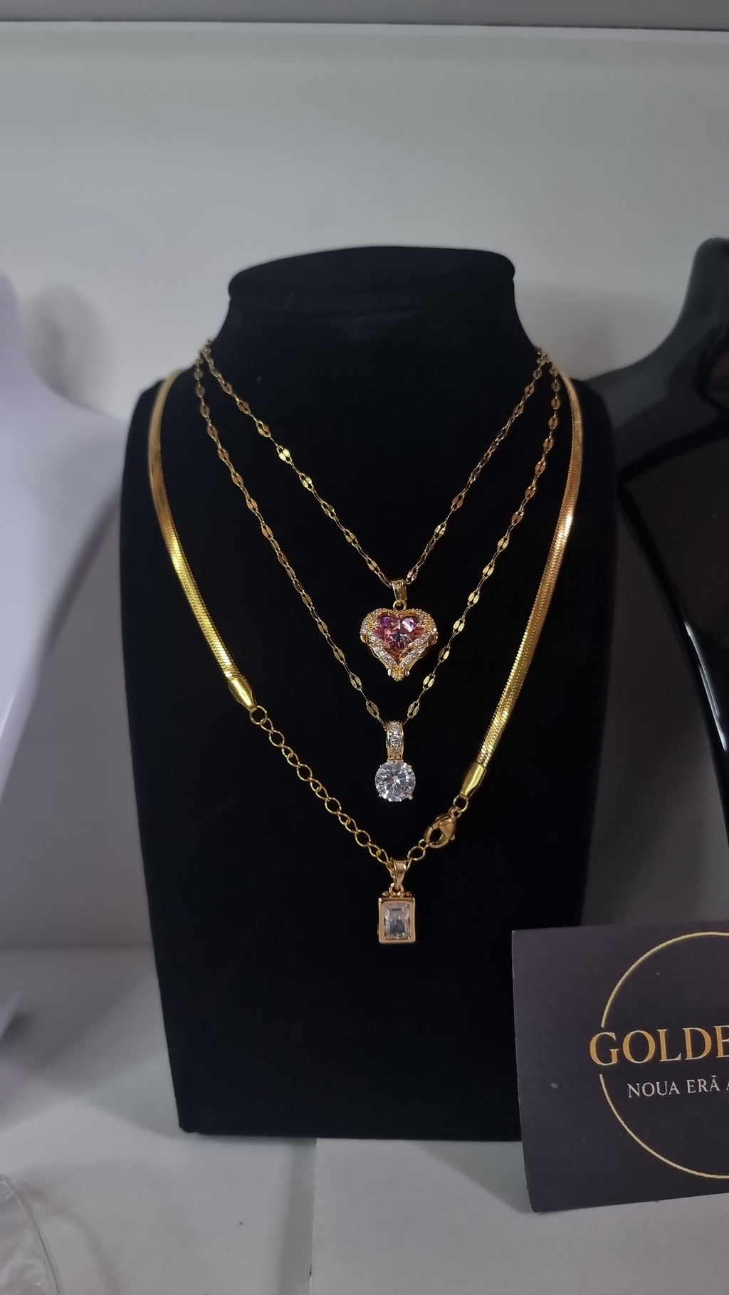 Colier cu Pandantiv Placat cu Aur 18K