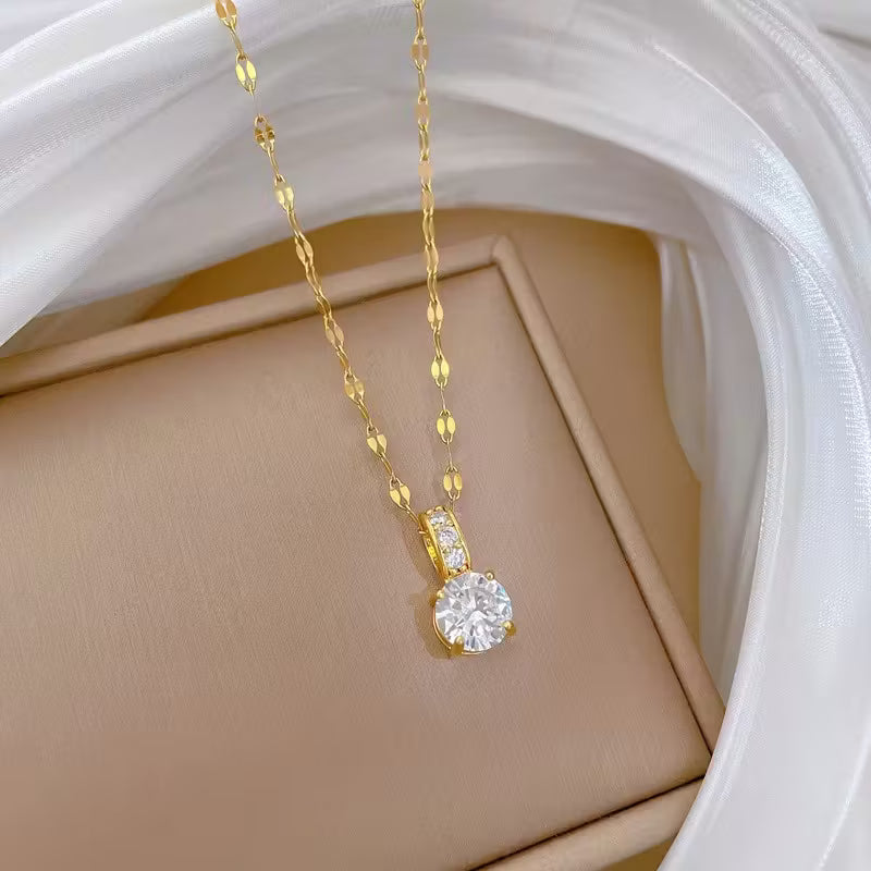 Colier Fin Elegant cu Pandantiv Placat cu Aur 18K | Goldenera