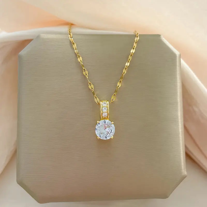 Colier Fin Elegant cu Pandantiv Placat cu Aur 18K | Goldenera