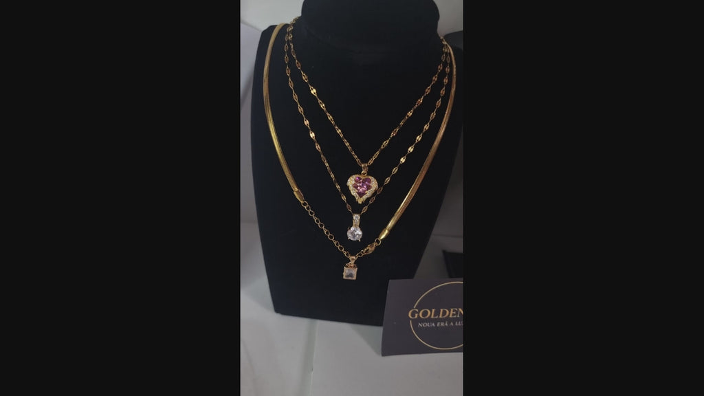 Colier Fin Elegant cu Pandantiv Placat cu Aur 18K | Goldenera